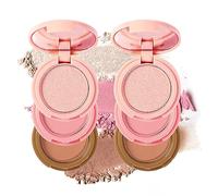 Joyeee Palette Maquillage Polyvalent, Palette de Blush et Highlighter et Contour 3 en 1, Poudre Scintillante Ultra-fine, Léger et Longue tenue, Face Palette Pour Contouring Sculpte et Illumine#2, 2PCS