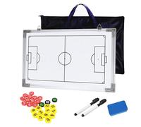 Joyeee Tableau blanc de football - Imperméable - Double face - Motif coachs de football - Design plein et demi-terrain - Effaçable à sec - 53 x 31 cm