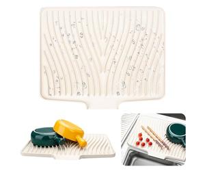 Joyeee Tapis égouttoir à Vaisselle en Silicone, 40 x 30 cm, Antidérapant, Résistant à la Chaleur, pour la Cuisine, Le Réfrigérateur ou l'évier, Facile à Nettoyer