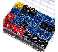 JOYELEC 1000 pièces et 0,5 à 6,0 mm² Cosses de sertissage électriques, contenant des bornes électriques, embouts de câble jumelles, adaptées pour circuit domestique industriel