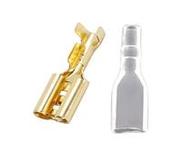 JOYELEC 248 pièces, Connecteurs électriques 6.3, Ensemble de cosses femelles plats, gaines isolantes et terminaux à sertir, 0.5-2.5mm² pour câble électrique, voiture, moto,scooter et camion