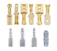 JOYELEC 348 pièces, Connecteurs électriques 2.8/4.8/6.3, Ensemble de cosses mâles plats, cosses femelles, gaines isolantes et terminaux à sertir, 0.5-2.5mm² pour câble électrique, voiture, moto