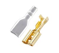 JOYELEC 44 pièces, Connecteurs électriques 6.3, Ensemble de cosses femelles plats, gaines isolantes et terminaux à sertir, 0.5-2.5mm² pour câble électrique, voiture, moto,scooter et camion