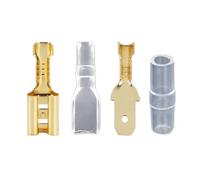 JOYELEC 72 pièces, Connecteurs électriques 4.8, Ensemble de cosses mâles plats, cosses femelles, gaines isolantes et terminaux à sertir, 0.5-2.5mm² pour câble électrique, voiture, moto
