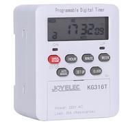 JOYELEC Minuterie LCD numérique programmable, 30 A, 6600 W, AC220 V, groupe 16 ensembles d'interrupteurs de synchronisation, fonction de compte à rebours, interrupteur horaire numérique quotidien