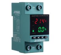 JOYELEC Protecteur de surtension et de sous-tension, stabilisateur de tension, dispositif de protection contre les surtensions AC230V, relais de réinitialisation réglable, voltmètre 63A, protection