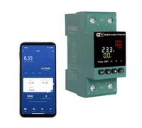 JOYELEC WIFI Compteur Intelligent d'Énergie Numérique Monophasé 2P 63A AC230V,Minuterie Interrupteur, Protection Contre Les Surtensions et Les sous-tensions, Mesure de puissance Voltmètre Ampèremètre