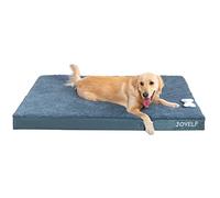 JOYELF Grand Matelas orthopédique pour Chien, Matelas en Mousse ovoïde imperméable avec Housse Amovible et Lavable, Un Jouet couineur en Cadeau