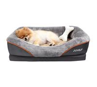 JOYELF lit pour Chien orthopédique Petit lit pour Animaux de Compagnie en Mousse à mémoire avec Housse Lavable Amovible et Jouet grinçant comme Cadeau
