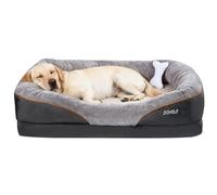 JOYELF lit pour Chien orthopédique XXL lit pour Animal de Compagnie en Mousse à mémoire de Forme avec Housse Lavable Amovible et Jouet grinçant comme Cadeau