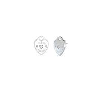 Guess Amore Heart Studs Earrings Argenté Femme