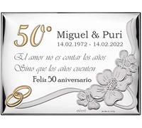 JOYERÍA EL FARO Plaque 50e anniversaire de mariage