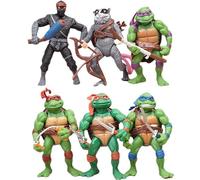 Joyes Teenage Mutant Anime Turtle Figures Set, 6pcs Mini Figurine Ornements Mutant Anniversaire Décoration, 12CM Anime Figures Decoration Set, Cartoons Birthday Cake Decoration