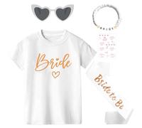Joyesplay T-shirt Team Bridal pour femme, Blanc Bride, XL