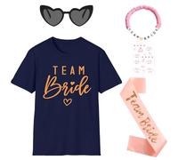 Joyesplay T-shirt Team Bridal pour femme, Bleu foncé Bride, L
