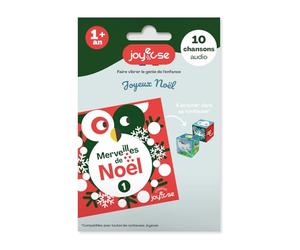 JOYEUSE Carte Audio - Joyeux Noël - du Contenu pour Ajouter à Votre conteuse - Jouet éducatif Interaction - 10 chansons Audio - pour Les Enfants à partir d’1 an et Plus