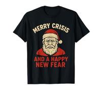 Joyeuse Crise et Bonne Nouvelle Peur, fête du Père Noël drôle T-Shirt