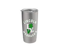 Joyeuse fête de la Saint-Patrick, Lincoln, Nebraska Gobelet isotherme en acier inoxydable double paroi