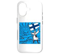 Joyeuse fête de l'indépendance de la Finlande, 6 décembre, Drapeau, Lever de Soleil Coque pour iPhone 17