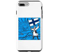 Joyeuse fête de l'indépendance de la Finlande, 6 décembre, Drapeau, Lever de Soleil Coque pour iPhone 7 Plus/8 Plus