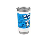 Joyeuse fête de l'indépendance de la Finlande, 6 décembre, drapeau, lever de soleil Gobelet isotherme en acier inoxydable double paroi