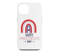 Joyeuse fête des présidents américains Patriotic Heart Dot Rainbow Fun Coque pour iPhone 13