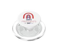 Joyeuse fête des présidents américains Patriotic Heart Dot Rainbow Fun PopSockets PopGrip pour MagSafe