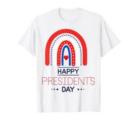 Joyeuse fête des présidents américains Patriotic Heart Dot Rainbow Fun T-Shirt
