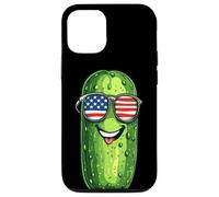 Joyeuse fête du 4 Juillet avec cornichons et Lunettes de Soleil Coque pour iPhone 12/12 Pro