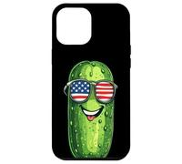 Joyeuse fête du 4 Juillet avec cornichons et Lunettes de Soleil Coque pour iPhone 12 Pro Max