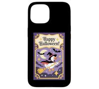 Joyeuse Halloween Sorcière Canard Balai Volant Coque pour iPhone 15