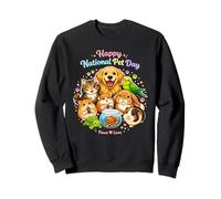 Joyeuse Journée Nationale des Animaux de Compagnie Paw Love Pets, propriétaire et médecin de Clinique vétérinaire Sweatshirt