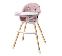 Joyeuse Planet Chaise Haute bébé SIMBO, 0-6 ans, 2 en 1, Chaise haute bébé avec Double Plateaux Réglable, Repose-pieds, Léger, Cadeau de naissance (Rosé)