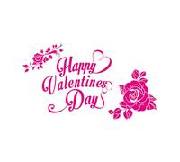 Joyeuse Saint-Valentin ! Citations typographiques, lettrage, panneau, lettrage romantique, promotion de l'amour Stickers muraux 47.6x83.4cm Personnalisation RoseRouge