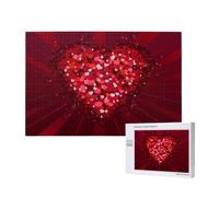 Joyeuse Saint-Valentin,Puzzle Familial en Bois de 1 000 pièces pour Adultes et Adolescents, décoration d'intérieur