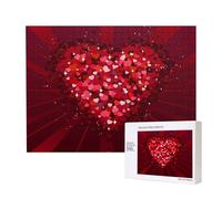 Joyeuse Saint-Valentin,Puzzle Familial en Bois de 500 pièces pour Adultes et Adolescents, décoration d'intérieur