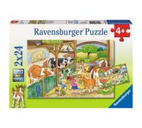 Ravensburger - Puzzle Enfant - Puzzles 2x24 p - Le bonheur à la ferme - Dès 4 ans - 09195