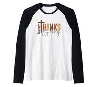 Joyeuses fêtes de Thanksgiving en famille chrétienne Manche Raglan