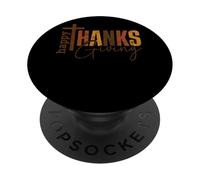 Joyeuses fêtes de Thanksgiving en famille chrétienne PopSockets PopGrip Adhésif
