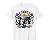 Joyeuses fêtes juives colorées Shavuot T-Shirt