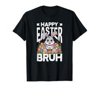 Joyeuses Pâques Brush Funny Bunny Meme pour Enfants, Adolescents et garçons T-Shirt