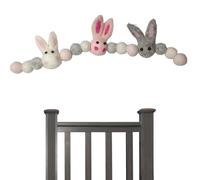 Joyeuses Pâques Bunny Garland, Pâques Felt Bunny Garland | Bannière de Porte de Bohemia de Pâques de Pâques - Décoration de Couronne à la Main