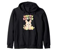 Joyeuses Pâques, Joli Lapin, Lapin, Chasse aux œufs, Motif printanier Sweat à Capuche