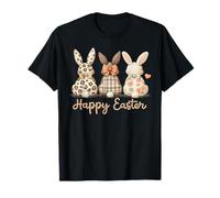 Joyeuses Pâques, Joli Trio de Lapins, Spring Farmhouse Art, Femmes et Filles T-Shirt