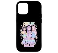Joyeuses Pâques, la Mignonne Chibi Chillin avec Mes Filles Kpop Coque pour iPhone 12/12 Pro