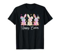 Joyeuses Pâques Minimal Bunny Hoppy Design Mignon Hoppy Bunny T-Shirt