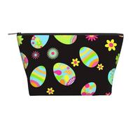 Joyeuses Pâques Oeufs de Pâques colorés, Trousse de Toilette Trousse de Maquillage Sac à cosmétiques Trousse de Toilette de Voyage Portable