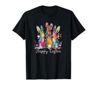 Joyeuses Pâques, Trois Printemps, Bunny Hoppy Bunny Meadow Easter T-Shirt