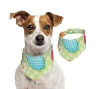 Joyeuses Pâques, œufs de Pâques colorés,Bandanas pour Chien, écharpe en Coton, Bavoirs réglables pour Animaux de Compagnie,S