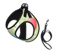 Joyeuses Pâques, œufs de Pâques colorés,Harnais pour Animaux de Compagnie, Harnais réfléchissant réglable pour Chien,S